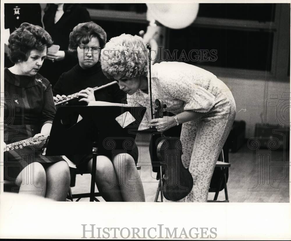 1969 Press Photo St. Bernard Parish Delta Brass Band members during performance