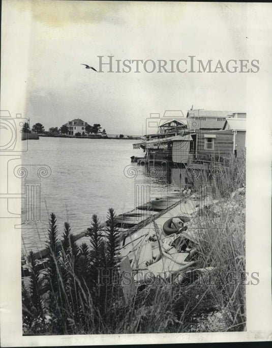 1974 Press Photo Scene at Salt Bayou in New Orleans - noc24497