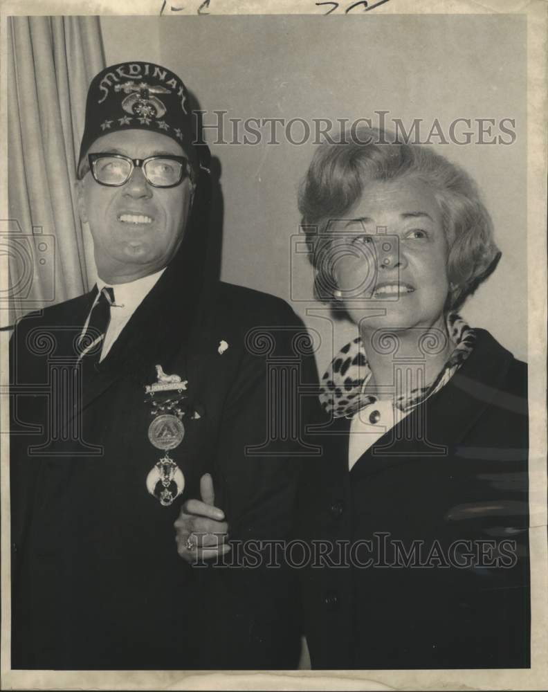 Load image into Gallery viewer, 1968 Press Photo Mr. and Mrs. T. F. Seay, Chicago, Imperial Potentate of Shrine
