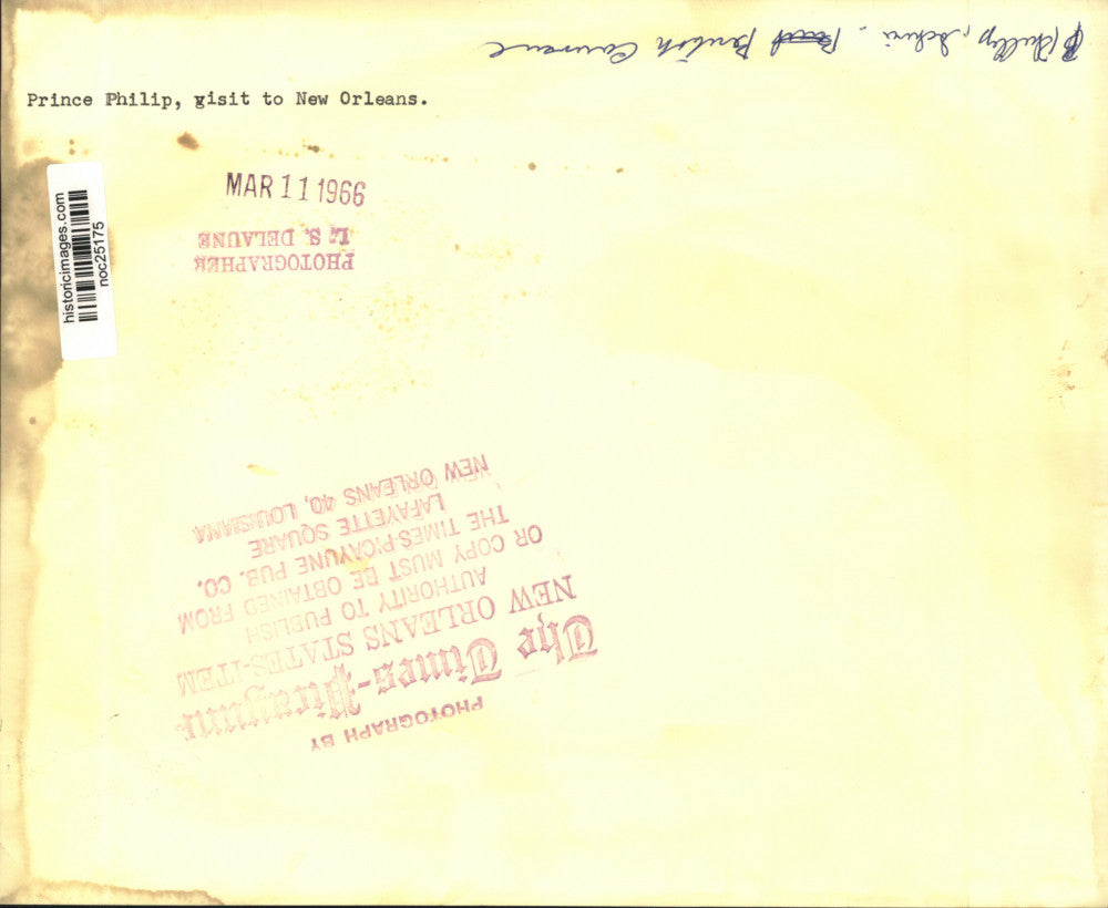 1966 Press Photo Prince Philip during his visit to New Orleans - noc25175