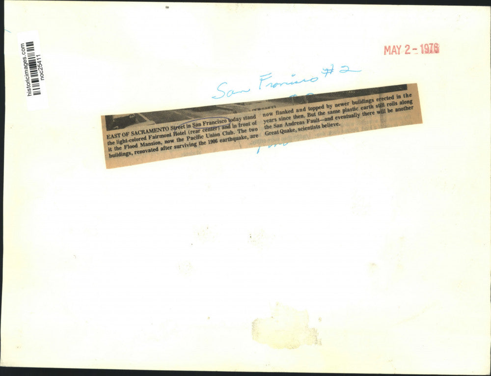 1978 Press Photo East view of Sacramento Street in San Francisco. - noc25411