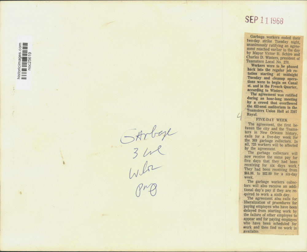 1968 Press Photo New Orleans Sanitation strike agreement ratified - noc25619