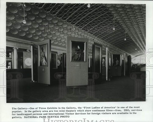 1976 Press Photo The Gallery exhibits "First Ladies in America." - noc26414