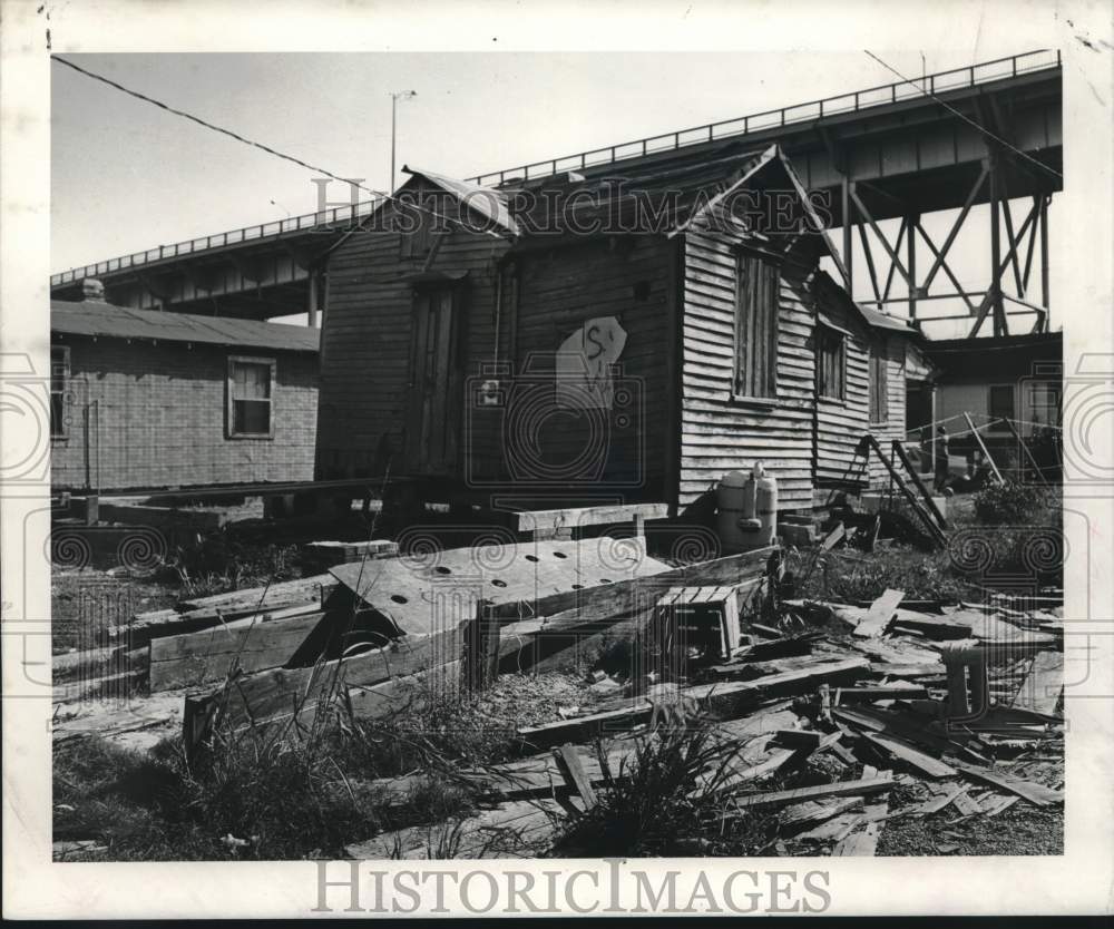 1969 Press Photo House destroyed by Hurricane Betsy in New Orleans, Louisiana