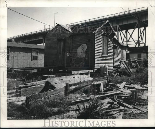 1969 Press Photo House destroyed by Hurricane Betsy in New Orleans, Louisiana