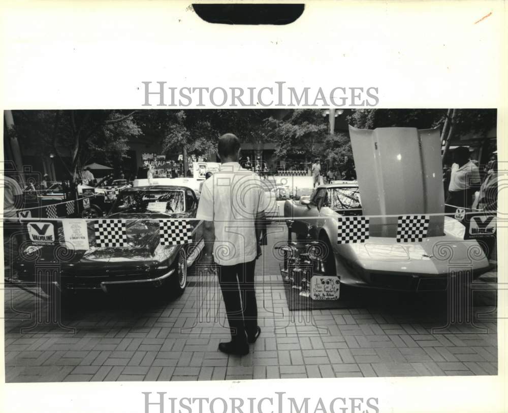 1988 Press Photo Corvettes viewed at Greater New Orleans Corvette Club show- Historic Images