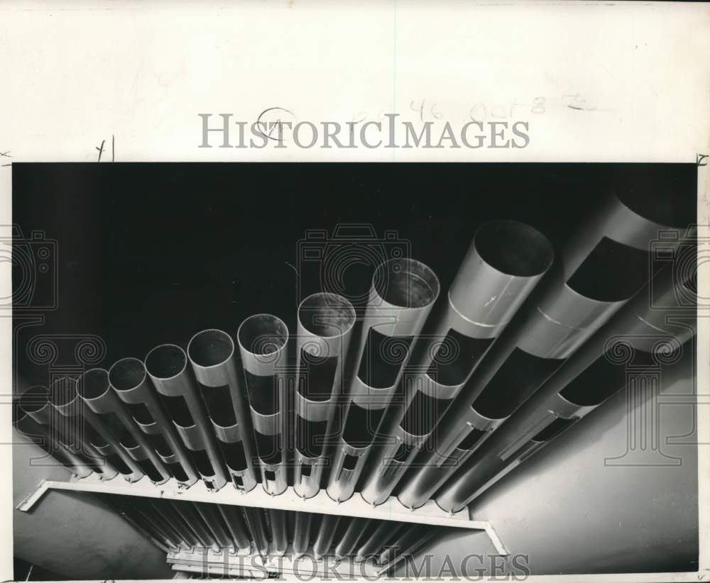 1967 Press Photo Towering organ pipes at Leavell Chapel - noc27191