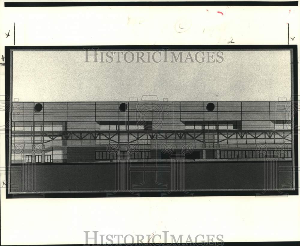 1961 Press Photo New Orleans Exhibition Hall details - noc27217