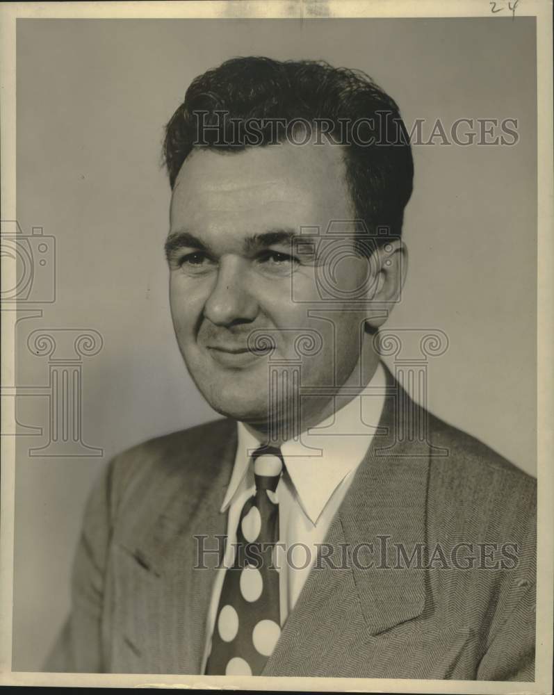 1949 Press Photo Harvey J. Pontiff, cargo sales representative, Delta Air Lines