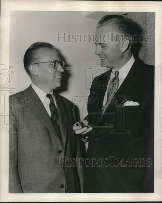 1955 Press Photo N. V. Liachkov and John Dickerman - noc27895