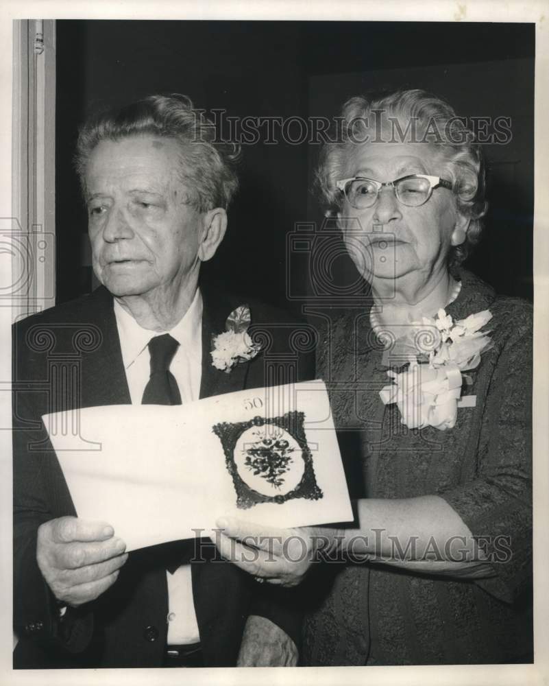 1968 Press Photo Mr. and Mrs. E.A. Russell celebrate 50th wedding anniversary