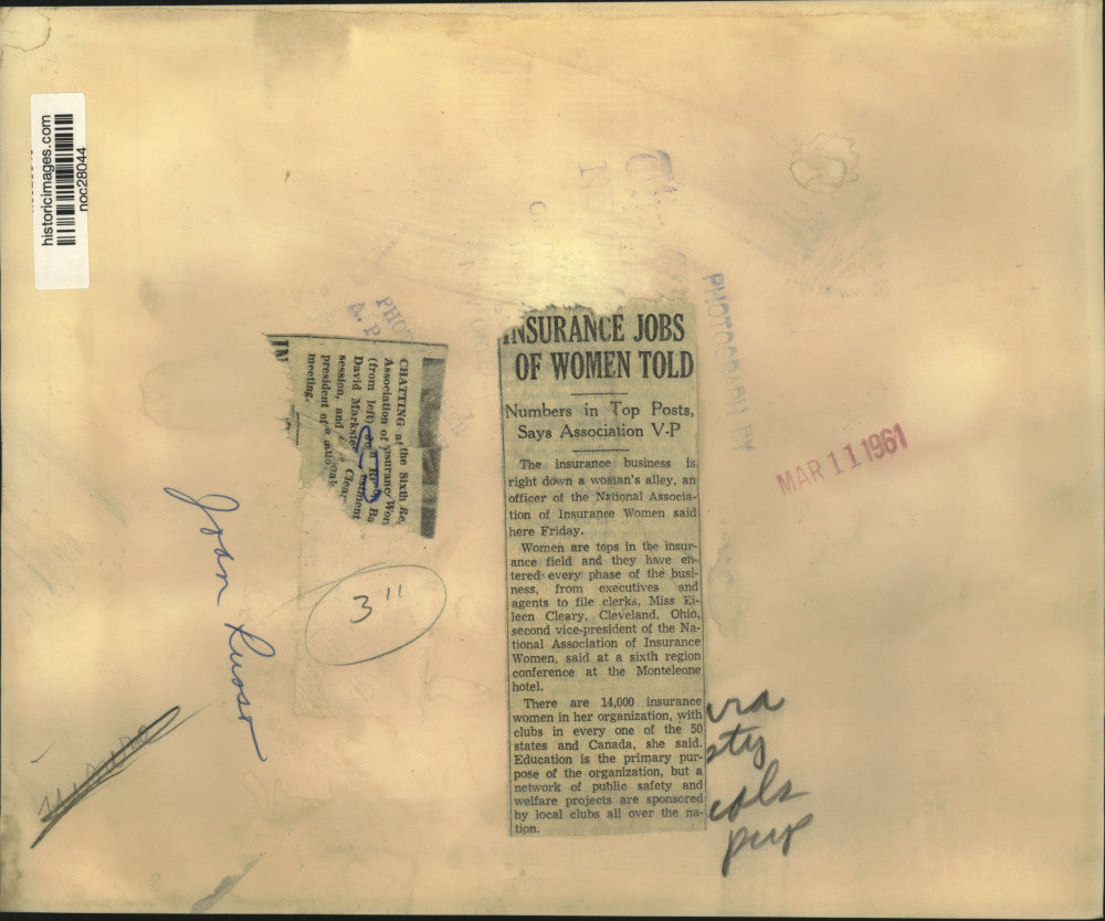 1961 Press Photo National Association of Insurance Women members at Monteleone