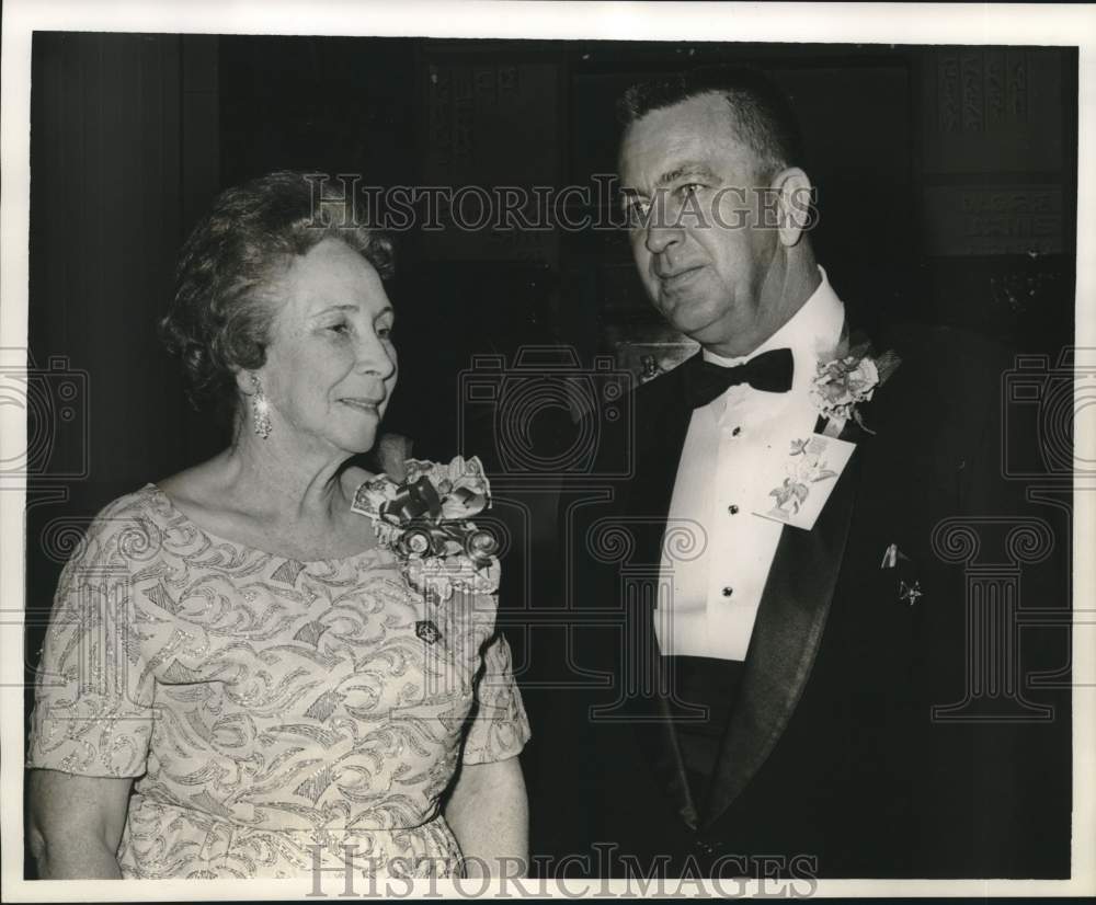 1967 Press Photo Mrs. Gladys Funchess and Mr. Ellis P. Rushing attend an event