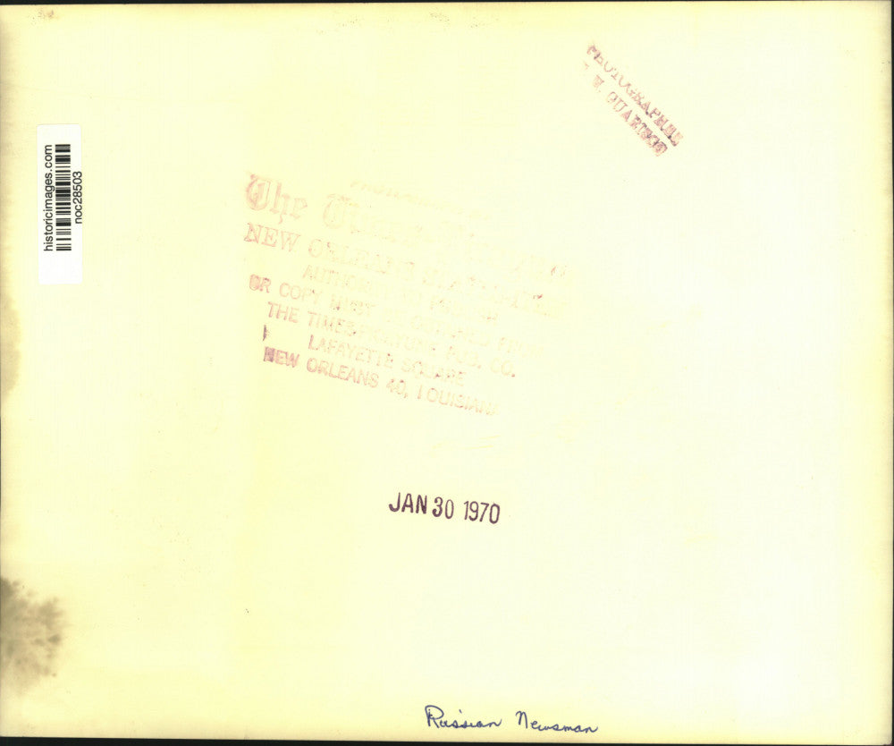 1970 Press Photo Russian Newsmen seated at Table for Press Conference