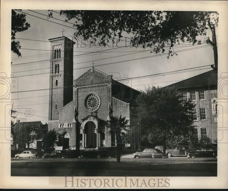 Load image into Gallery viewer, 1954 Press PhotoSacred Heart of Jesus Church and School at Canal and Lopez
