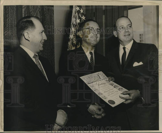 1960 Press Photo New Orleans Mayor Morrison with Vladamar Salac & Miloslav Rusek