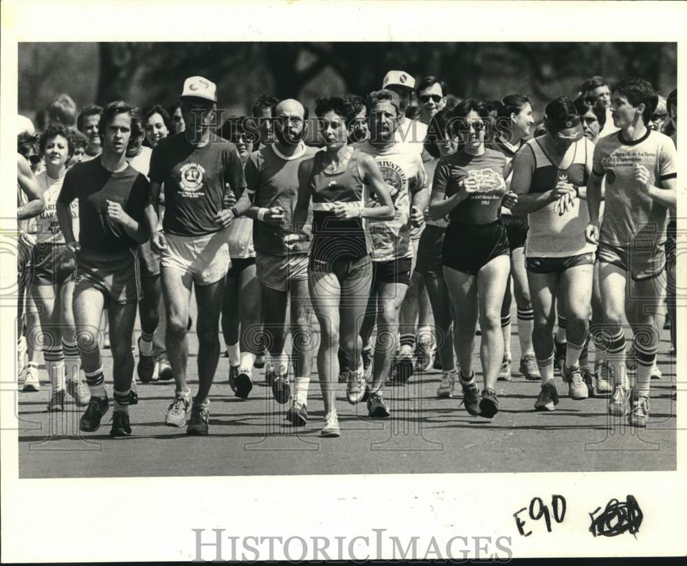 1983 Press Photo Running: Crescent City Classic runners during fun run, Audubon- Historic Images