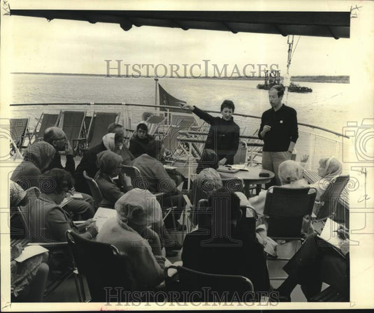 1967 Press Photo Tourists on Russian Cruiseship on Volga River - noc28791