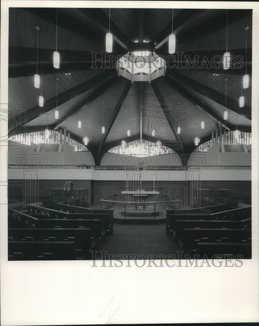 1970 Press Photo St. Philip's Episcopal Church interior's general view