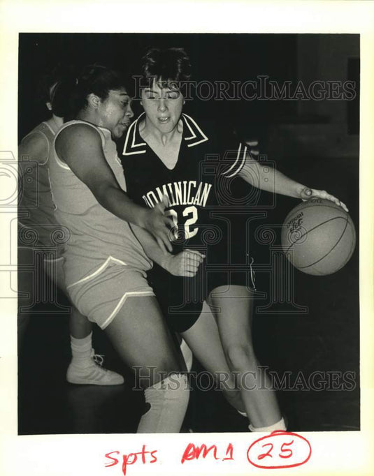 1985 Press Photo Deanne Neyrey, Dominican High School's Basketball Player