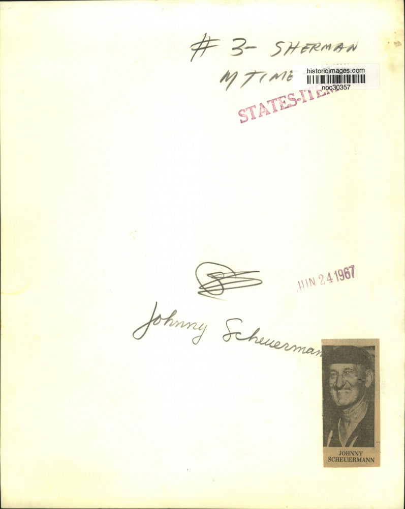 1967 Press Photo Johnny Scheuermann of Louisiana - noc30357