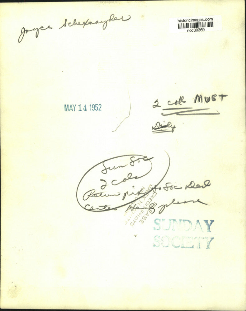 1952 Press Photo Joyce Schexnayder of New Orleans, Louisiana - noc30369