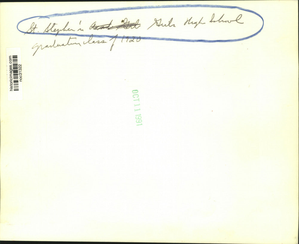 1920 Press Photo St. Stephen's Girls High School Graduation Class of 1920