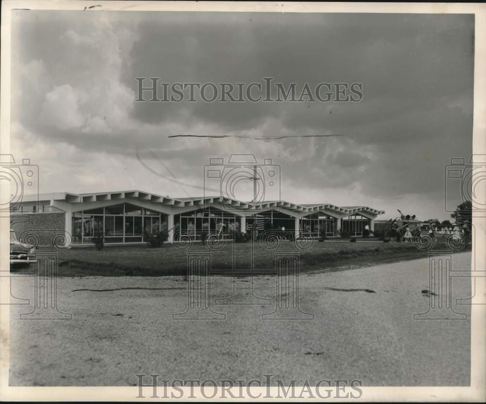 1961 Press Photo St. Mary&#39;s Catholic Church and School - noc31503
