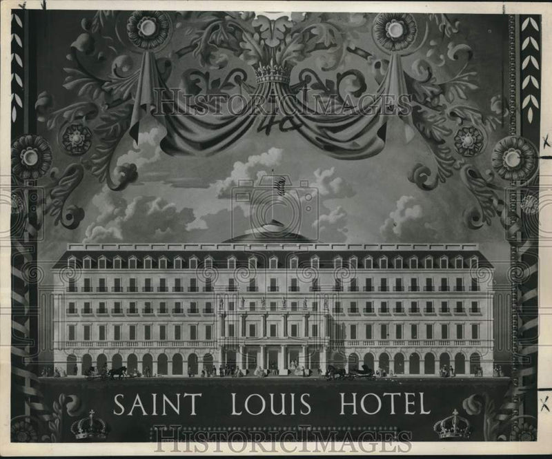Load image into Gallery viewer, 1960 Press Photo Royal Orleans' mural at Saint Louis Hotel - noc32944
