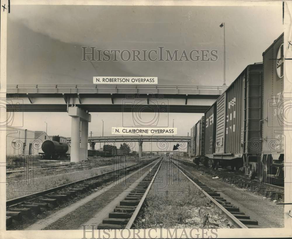 1962 Press Photo Construction of North Robertson Overpass at Press Street