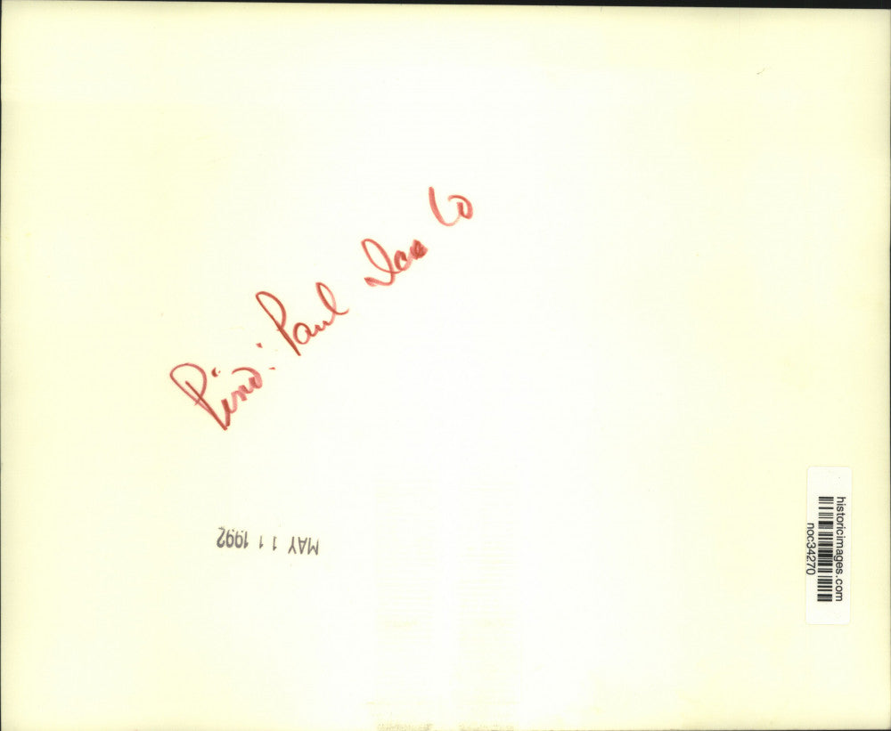 1992 Press Photo Paul Pino Ice Company Truck with Workers - noc34270