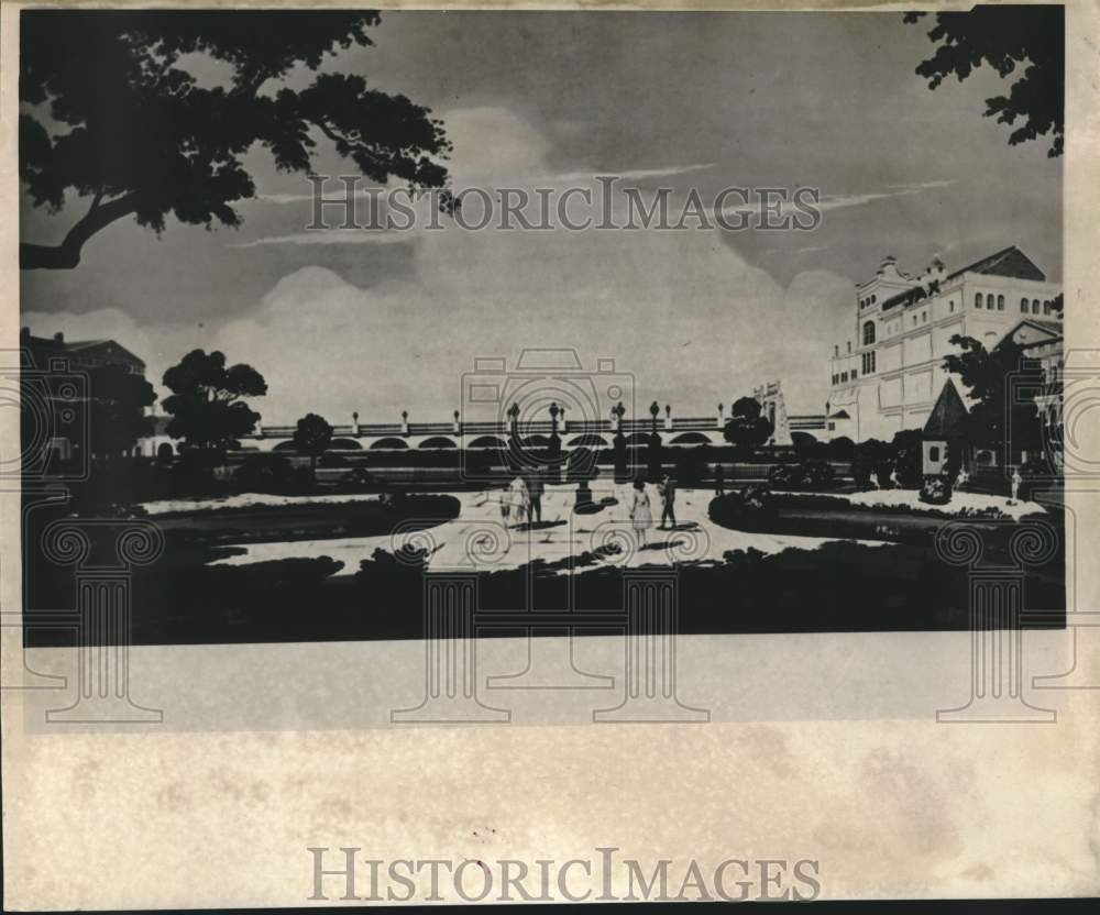 1968 Press Photo Elevated scheme at Jackson Square cost about $13.5 million.