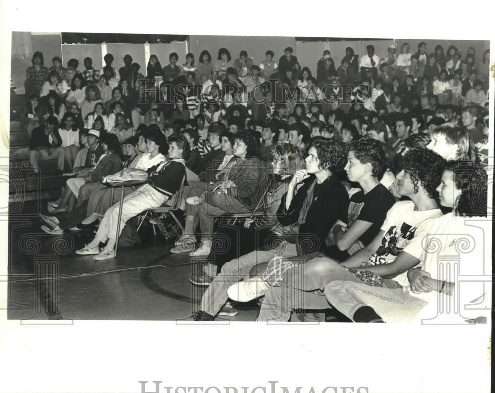 1937 Press Photo Riverdale High School Students Watch Film, Jefferson