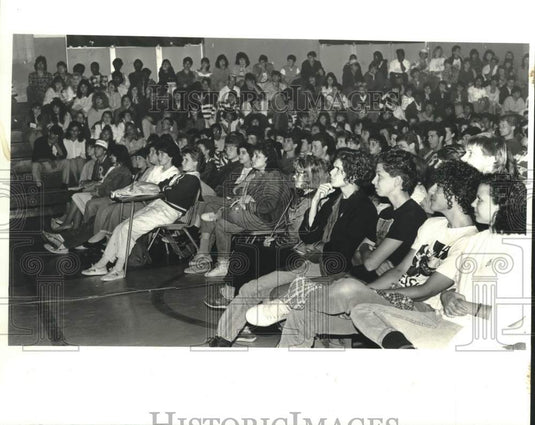 1937 Press Photo Riverdale High School Students Watch Film, Jefferson