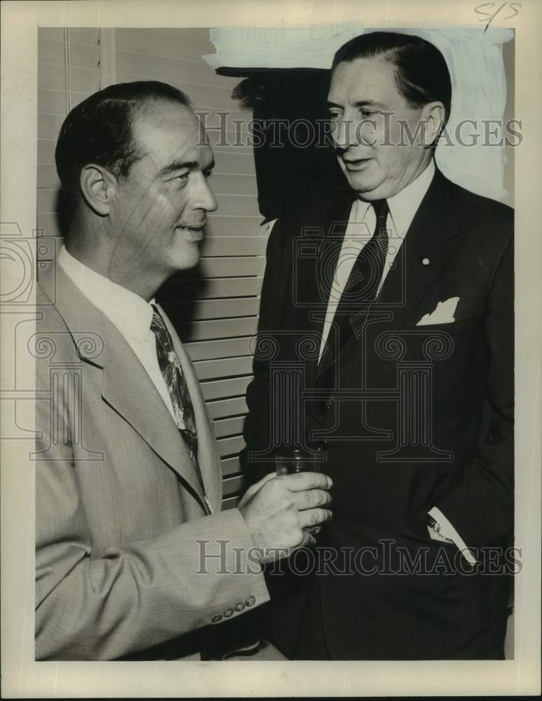1954 Press Photo Publishers Edward W. Scripps, James G. Stahlman in New Orleans