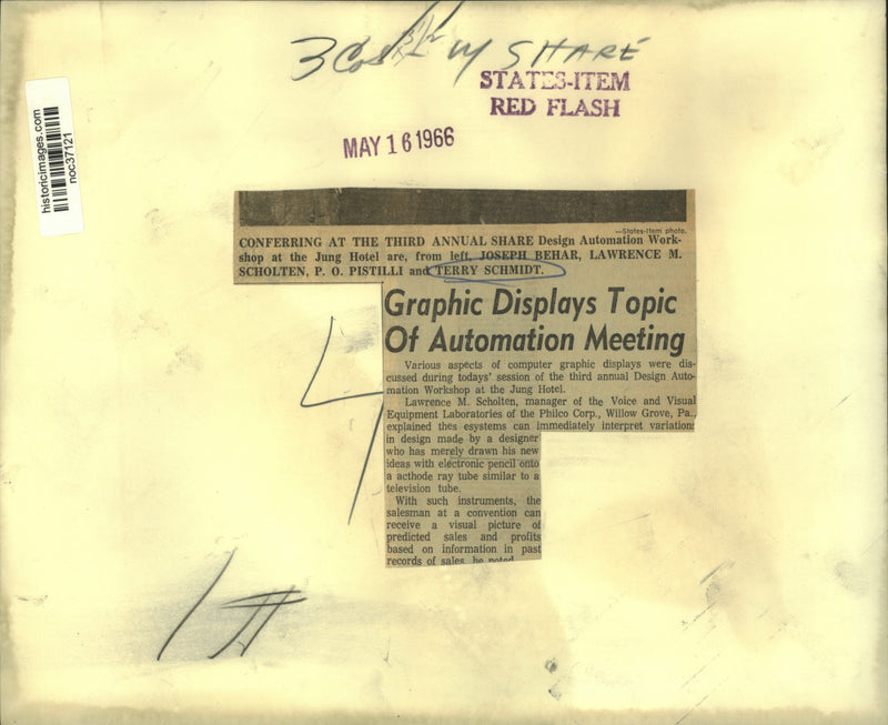 Load image into Gallery viewer, 1966 Press Photo Delegates attend Share Design Automation Workshop at the Jung
