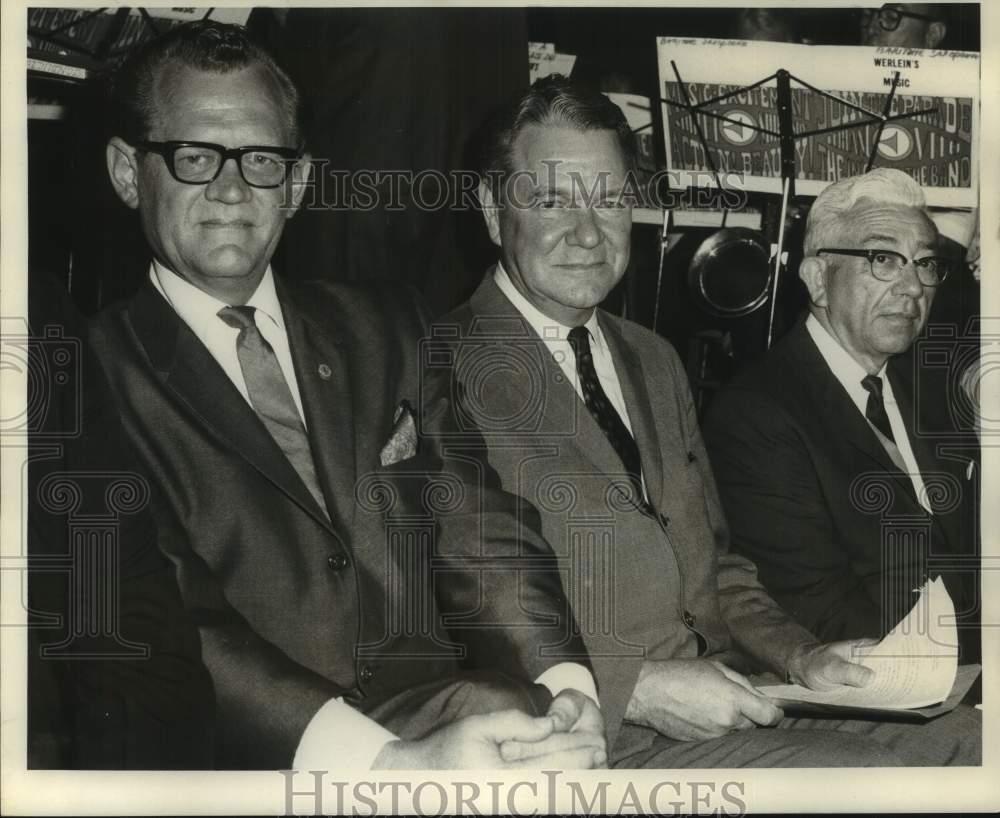 1968 Press Photo Jess Riddle, Cong Boggs, and Roy Patron, Louisiana - noc37561