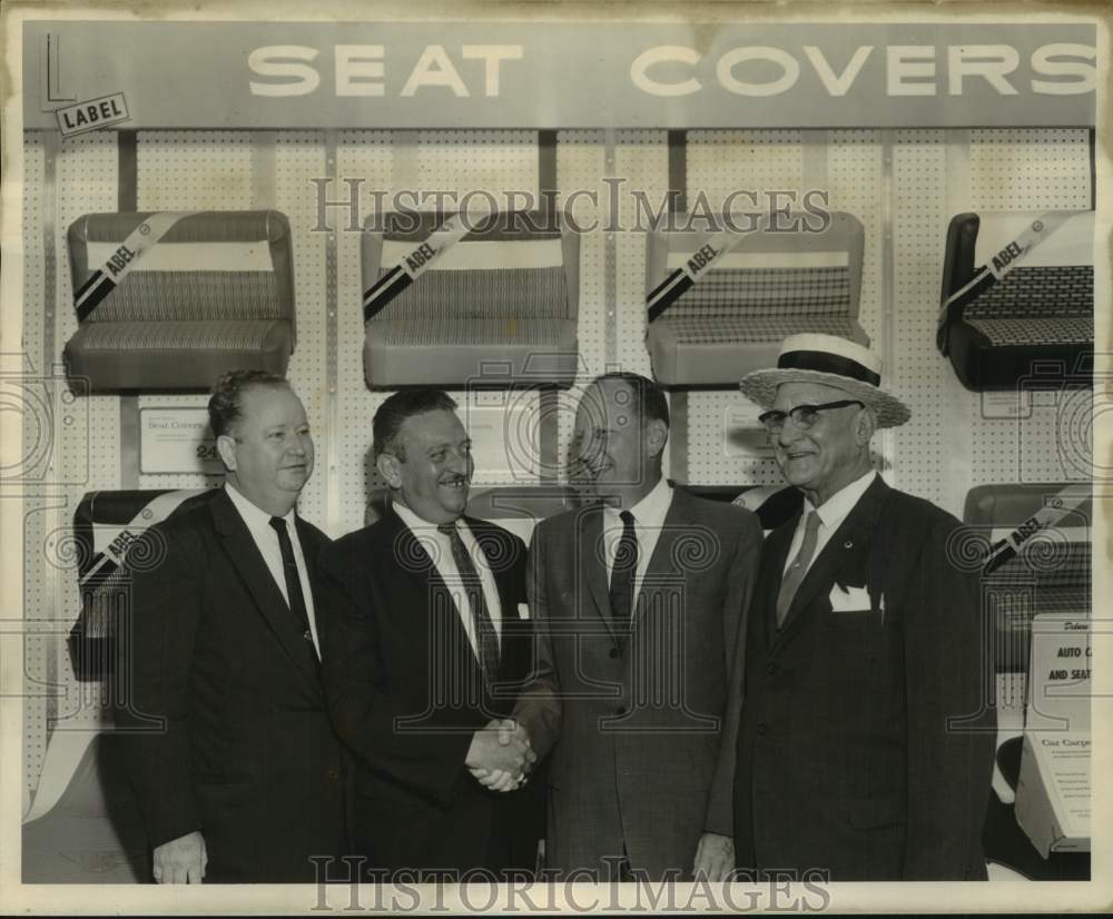 1961 Press Photo Westside Shopping Center - William White and Store Officials
