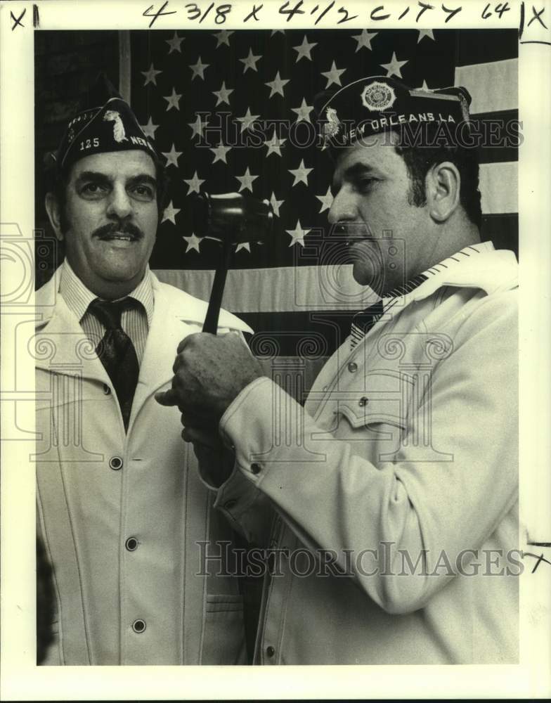 1978 Press Photo Peter and John Santilucito during American Legion ceremony- Historic Images