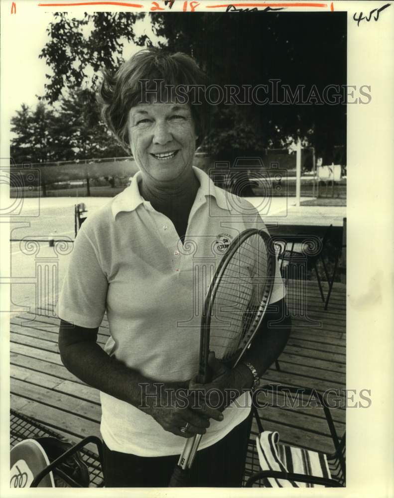 1980 Press Photo Marjie Savola, tennis tourney tutor. - noc38371- Historic Images