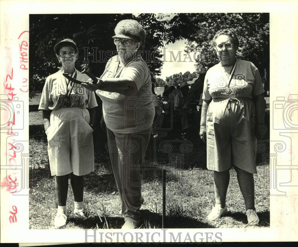 1987 Press Photo Plaquemines Parish Senior Olympics winners - noc39613- Historic Images