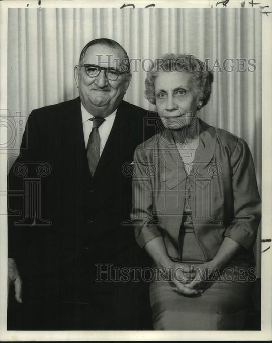 1967 Press Photo Mr. & Mrs. Bernard Schott Celebrate 50th Wedding Anniversary