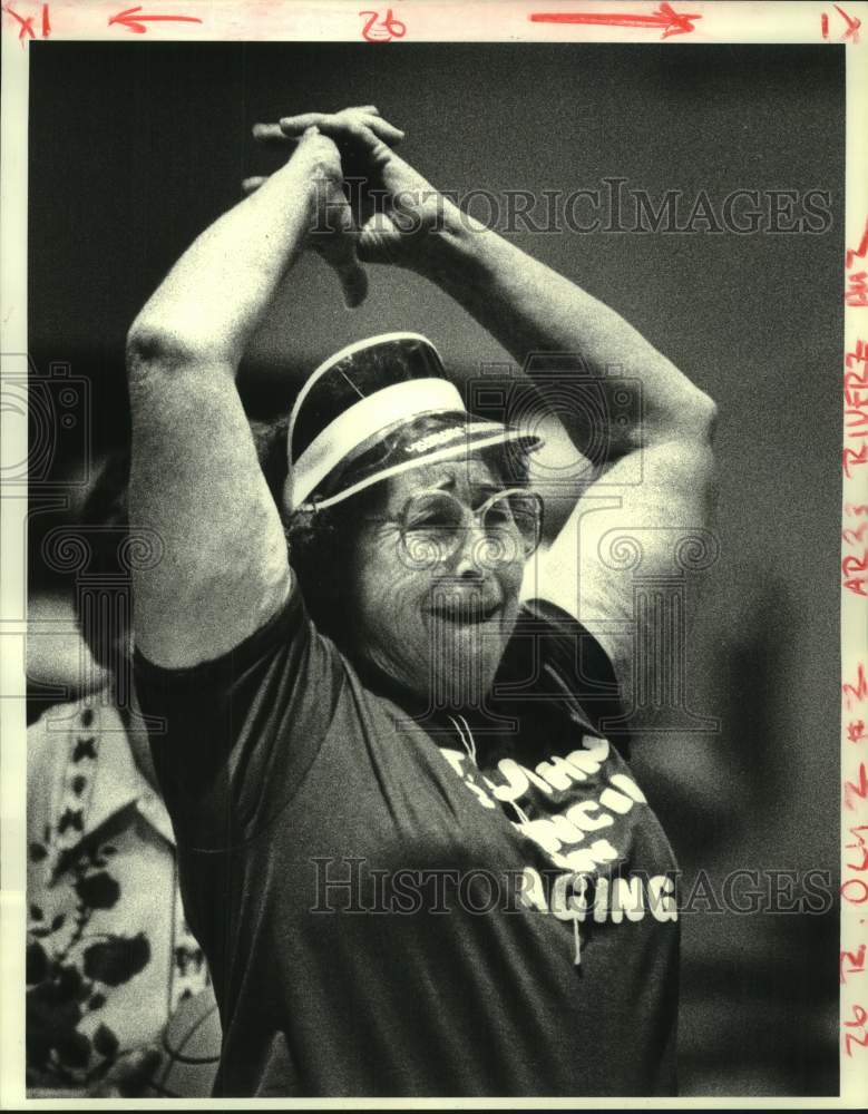 1985 Press Photo Hilda Alexander, 64, Louisiana Senior Olympics Basketball- Historic Images