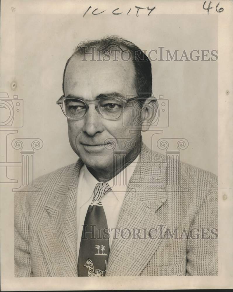 1957 Press Photo W.D. Young, Jr., Jefferson Parish Water Dept. superintendent