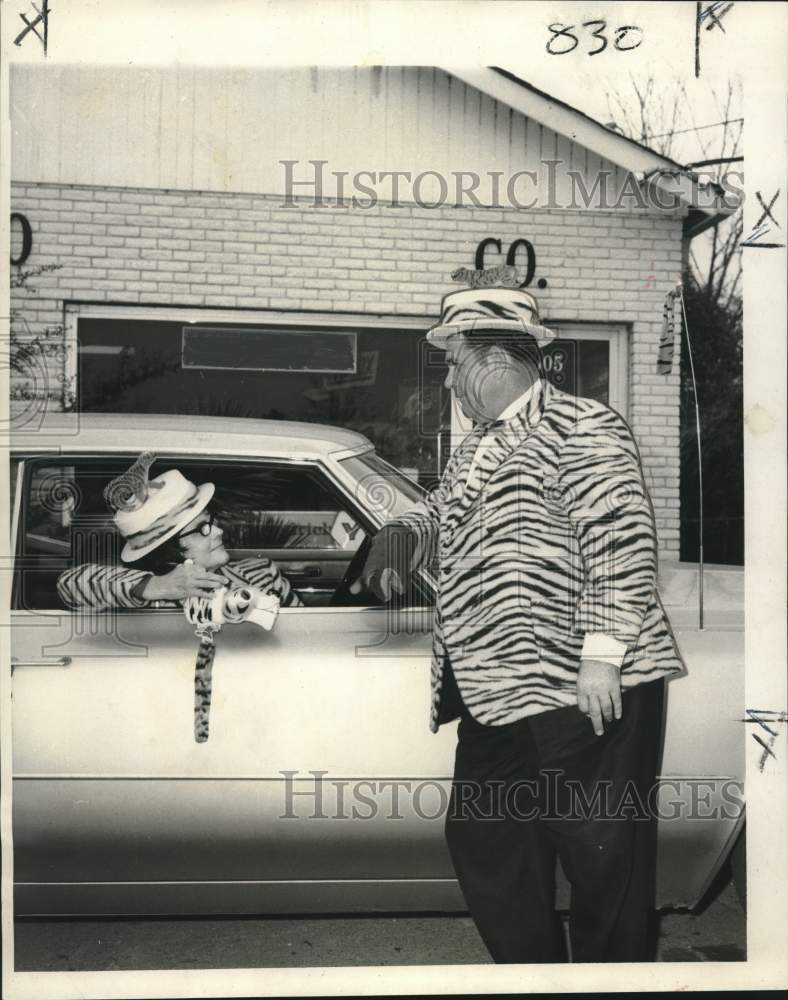 1979 Press Photo Herman and Mildred Young are avid LSU Tiger boosters- Historic Images