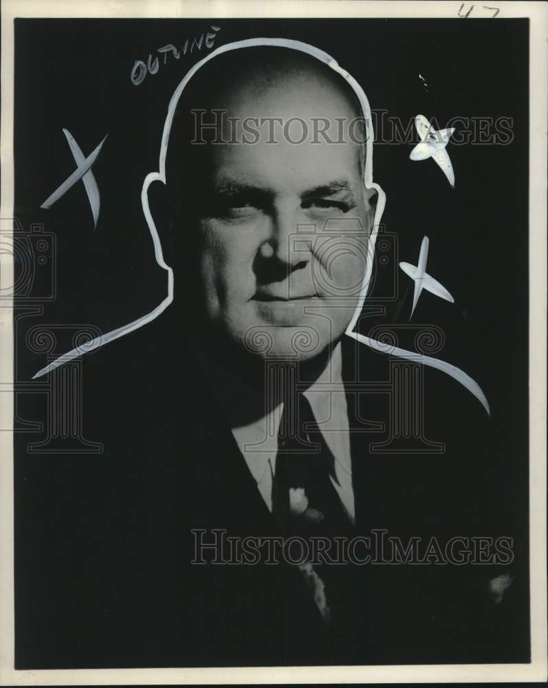 1953 Press Photo James Zeder, Chrysler Corp. VP &amp; Director of Engineering