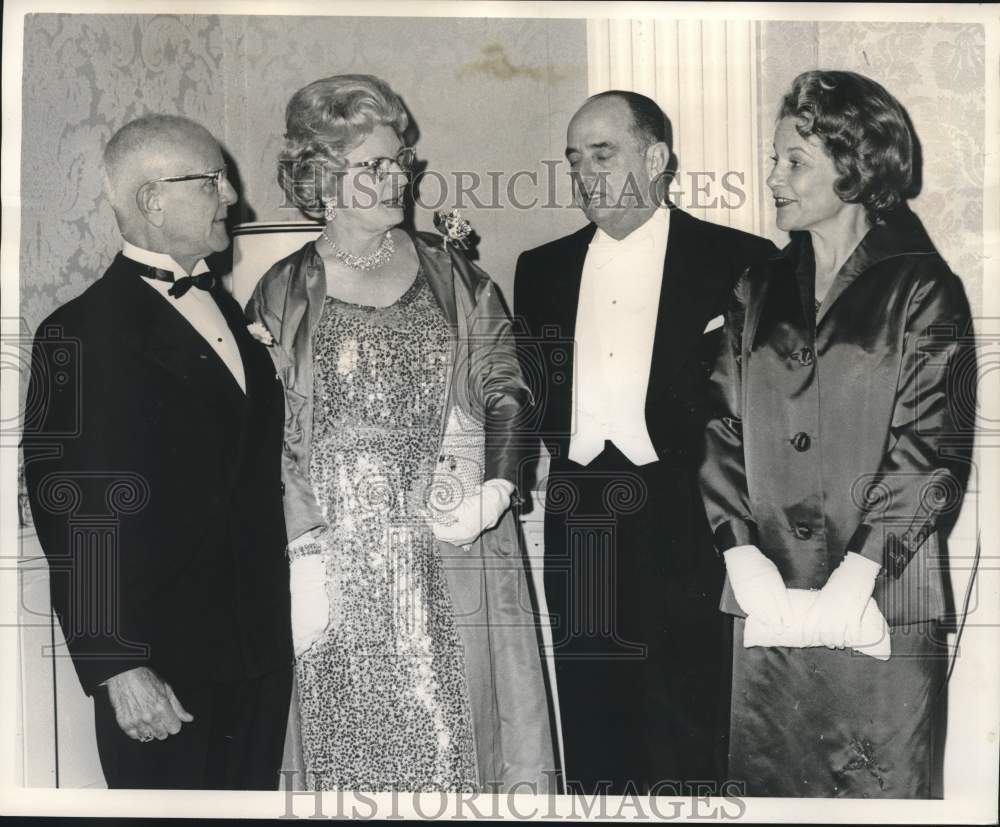 1964 Press Photo Mr &amp; Mrs August Worner &amp; Mr. &amp; Mrs. E. A. Geoghegan at social- Historic Images