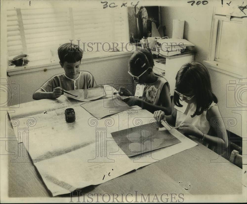 1968 Press Photo St. Charles Avenue Church - Children at Vacation Church School
