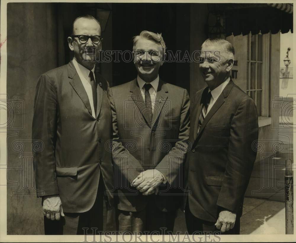 1967 Press Photo Phillip Zollinger, John Cronin, Angus Eason at Bourbon Street