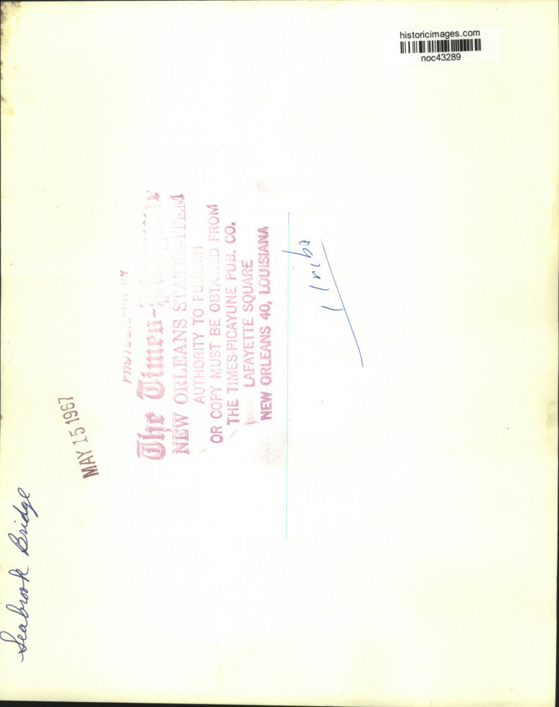 1967 Press Photo Seabrook Bridge in New Orleans, Louisiana - noc43289